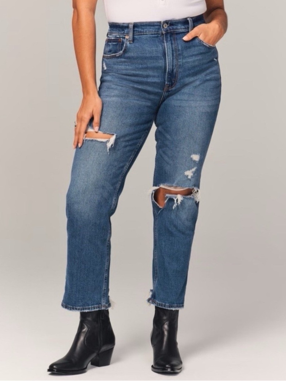 Abercrombie & Fitch The Ankle Straight Ultra High Rise Jeans SIZE 4